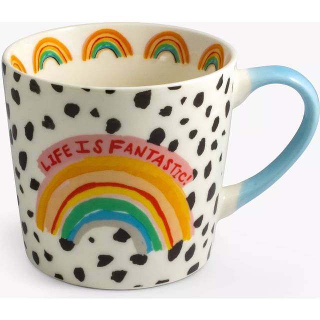 Eleanor Bowmer Life Is Fantastic Rainbow Mug, 300ml, Multi