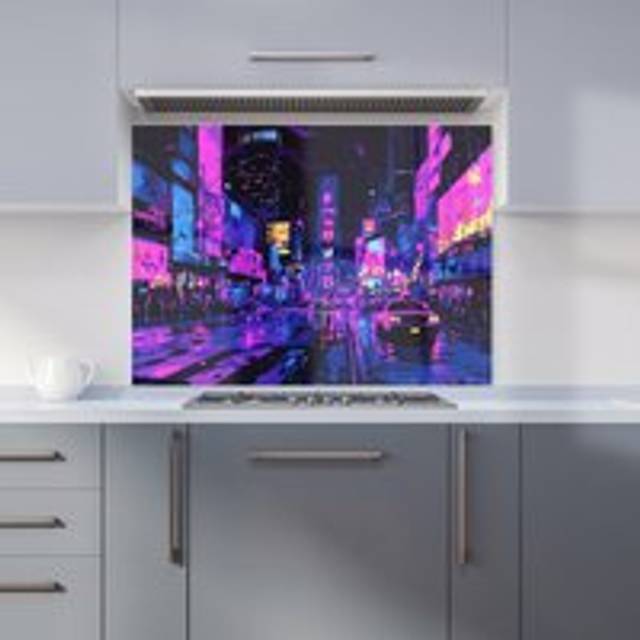 Warren Reed - Designer Dante Mercer 00035 Glass Kitchen Splashback W900Mm X H650Mm, Multi