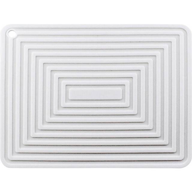 Large Silicone Pot Holder Heat Insulation Kitchen Table Mat( White )
