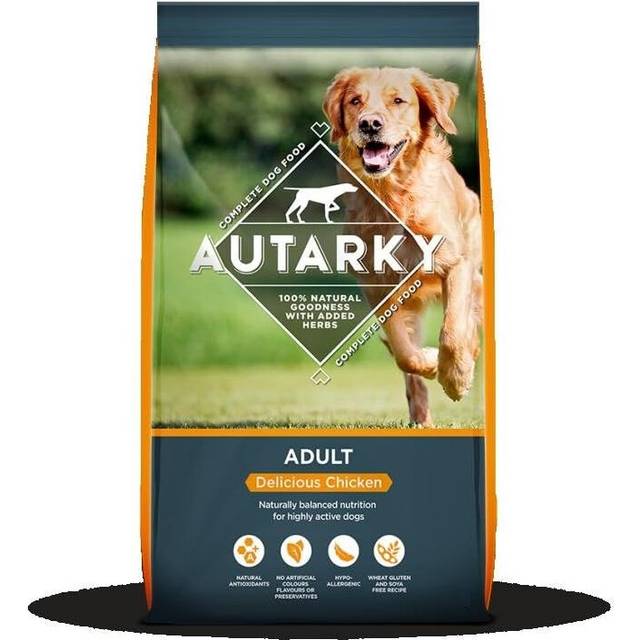 Autarky Hypoallergenic Delicious Chicken Dry Dog Food with Added Herbs, 12 kg