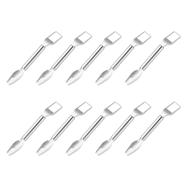 2-In-1 Stainless Steel Fruit Cutter, Dual Head Watermelon Cutter Slicer Tool, Portable Fork L