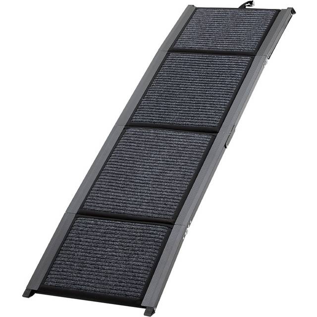 H&O Direct Foldable Metal Outdoor Dog Ramp 170 x 44cm - Black - 2.5 x 44 x 170cm