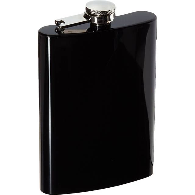 Top Shelf Flasks Stainless Steel Hip Flask Assorted colors, 8oz, Black