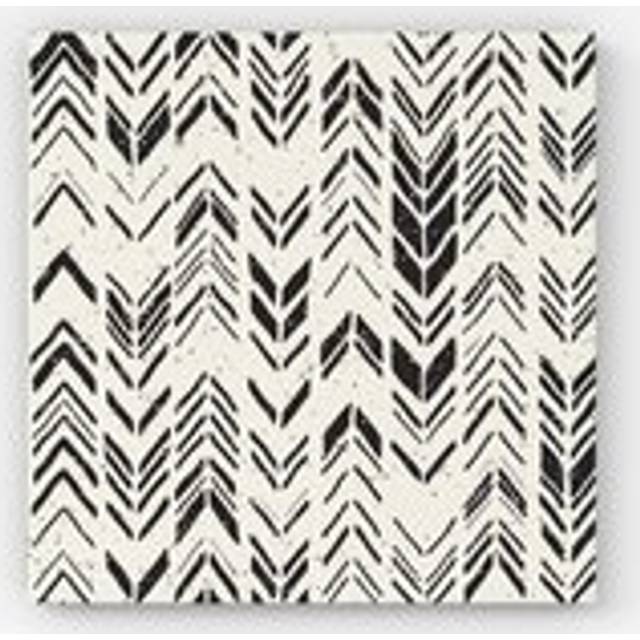 Hand Drawn Chevron Pattern Canvas - Black - w40_inch_x_h40_inch