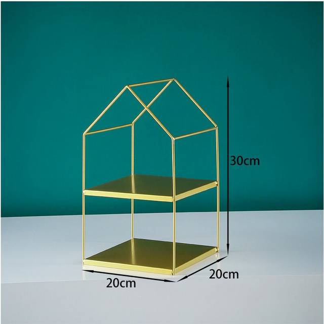 (Cake stand H) Stable Metal Dessert Table Cake Topper Display Stand Cupcake Plate