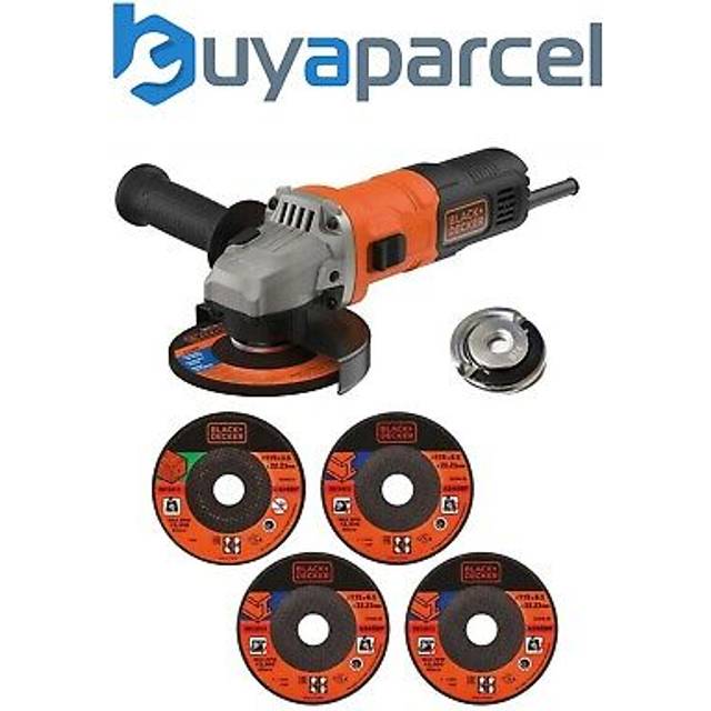 Black&decker - Black and Decker 240v 115mm 4.5 Angle Grinder 5 Discs + Flange Nut BEG010A5-GB