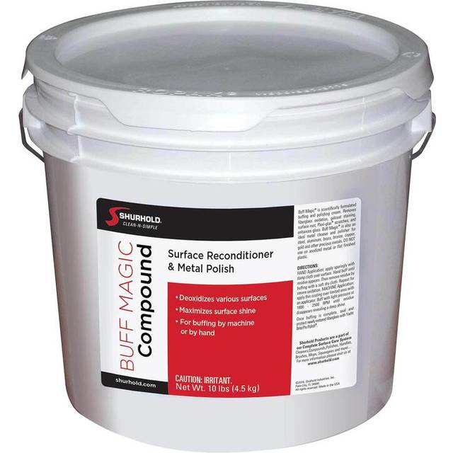 Shurhold Buff Magic, Metal Polishing Compound Made with Jewelers Rouge, Buffer Polisher Ultimate Compound and Scratch Remover, 10lb