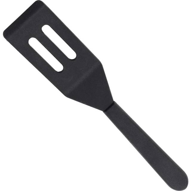 SAVITA Mini Brownie Serving Spatula Flexible Silicone Turner Heat-Resistant Flipper Nonstick Slotted Spatula for Fish  Eggs  Pancakes  Wok(Black)