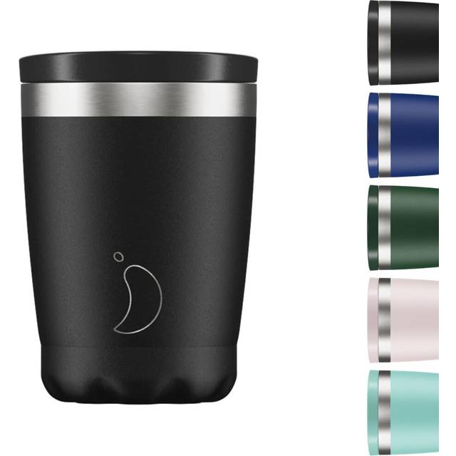 Chilly's Original Coffee Cup - Thermal Travel Mug For Cold & Hot Drinks - Reusable Cups with Lids - Double Walled Vacuum Insulated Mug