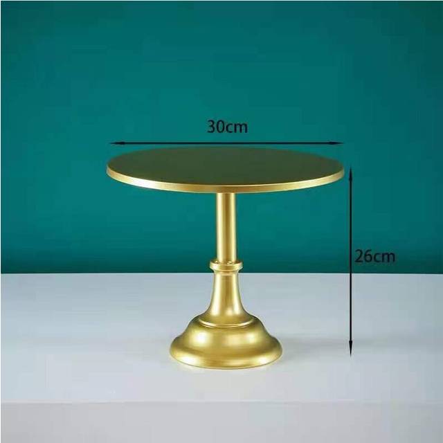 (Cake stand L) Stable Metal Dessert Table Cake Topper Display Stand Cupcake Plate