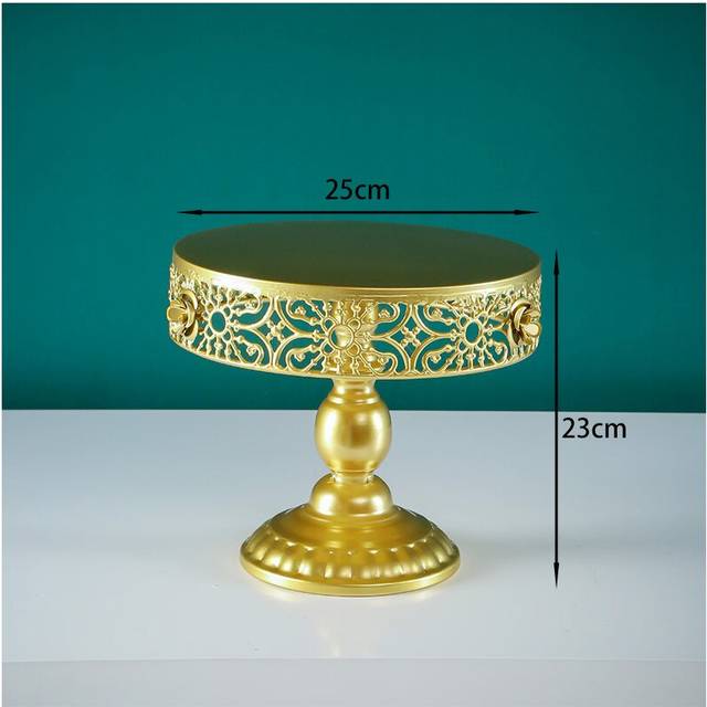(Cake stand-A) Stable Metal Dessert Table Cake Topper Display Stand Cupcake Plate