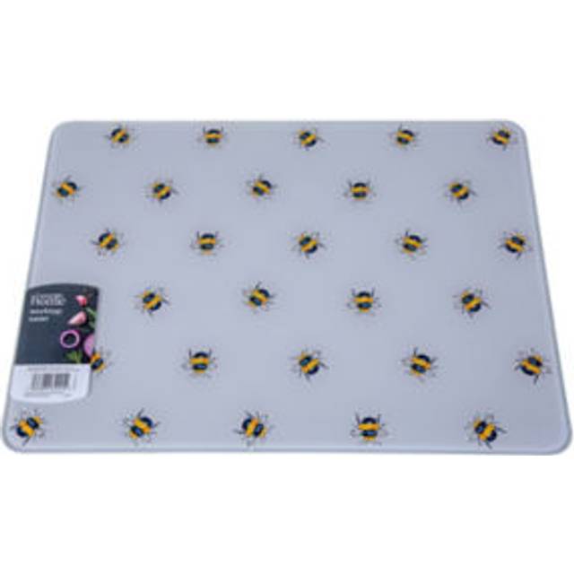 George Home Yellow & White Glass Bees Worktop Saver