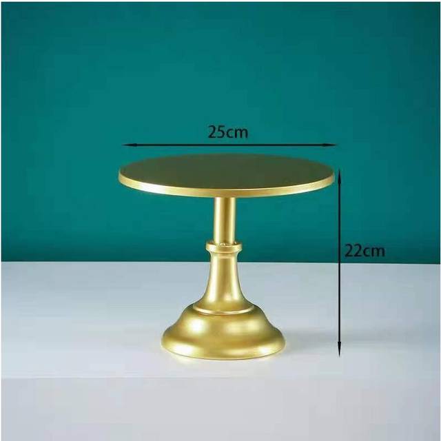 (Cake stand M) Stable Metal Dessert Table Cake Topper Display Stand Cupcake Plate