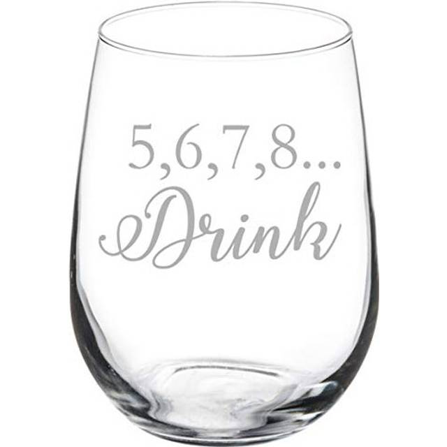 TANGDIAABBCC Aeiniwer Wine Glass Goblet 5 6 7 8 Drink Funny Dance Dancer Teacher Mom (17 oz Stemless)