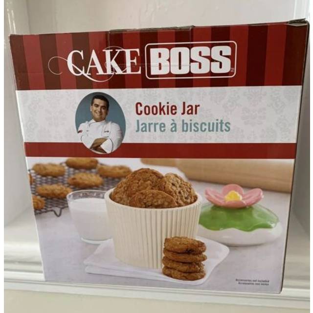 Cake boss floral cookie jar-ceramic (bnib)