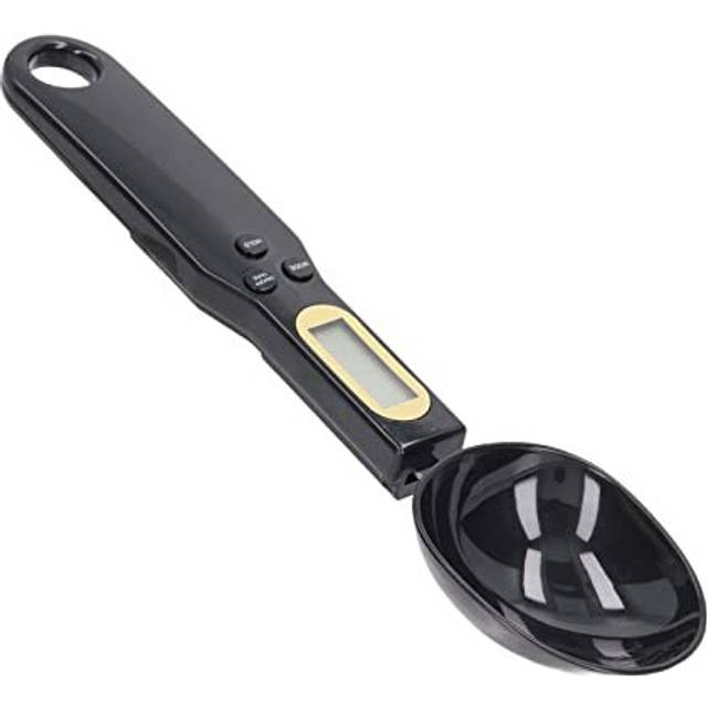 500g/0.1g Food Spoon Scale, Digital Kitchen Scale Spoon, High Accuracy Black Electronic Measuring Spoon with Digital LCD Display, Weighing Spoon Scale