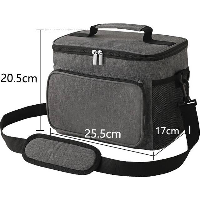 Lunch box for men and women, thermal lunch bag gray