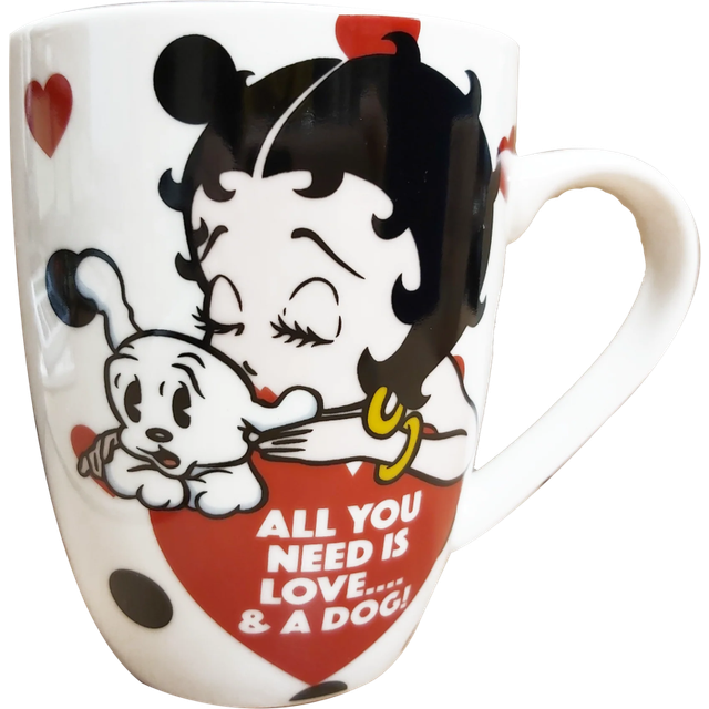 Betty Boop Ceramic Mug - Love and a Dog