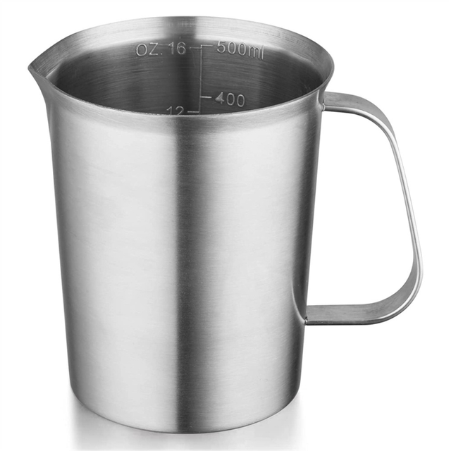 Stainless Steel Measuring Cup with Handle and Pour Lip, 16OZ/500ML