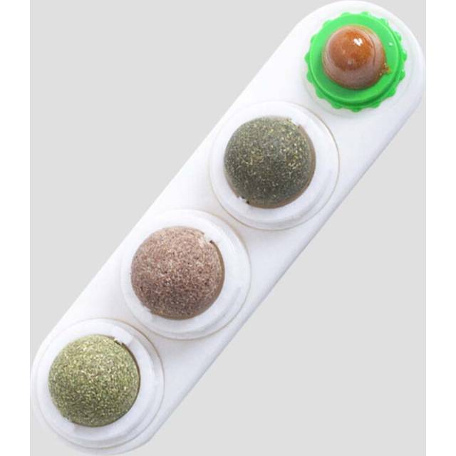 (white, bags) Catnip Toys Silvervine Balls Teeth Cleaning Dental Wall Treats Extra Cat Energy Ball Edible