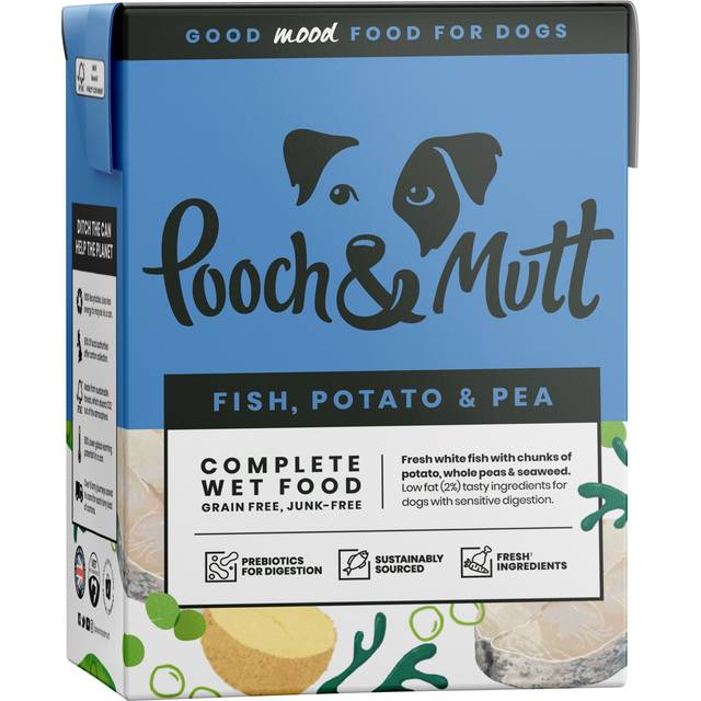 Pooch & Mutt Complete Wet Dog Food, Fish Potato & Pea 375G