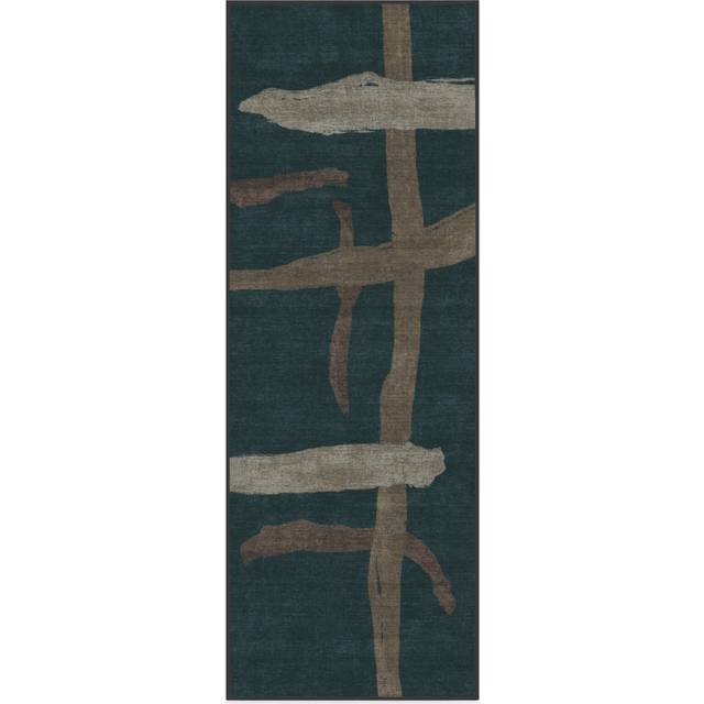 75x215 | Machine Washable Area Rug | Kid & Pet Friendly | Indoor Rugs | Architectural Digest Lydos Shadow & Bronze Rug Stone | Ruggable (75x215)