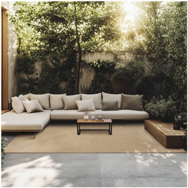 Rug - made with jute blend, boho style, durable and easy-care - 200 x 290 cm