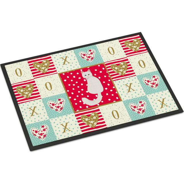 """""Caroline's Treasures Turkish Angora Cat Love Indoor or Outdoor Mat 24x36 doormats  Multicolor"""""