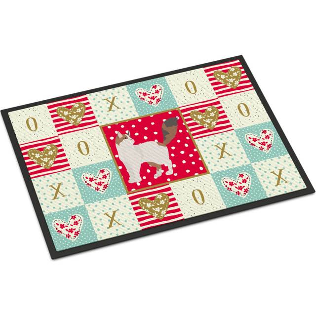 """""Caroline's Treasures Turkish Van Cat Love Indoor or Outdoor Mat 18x27 doormats  Multicolor"""""