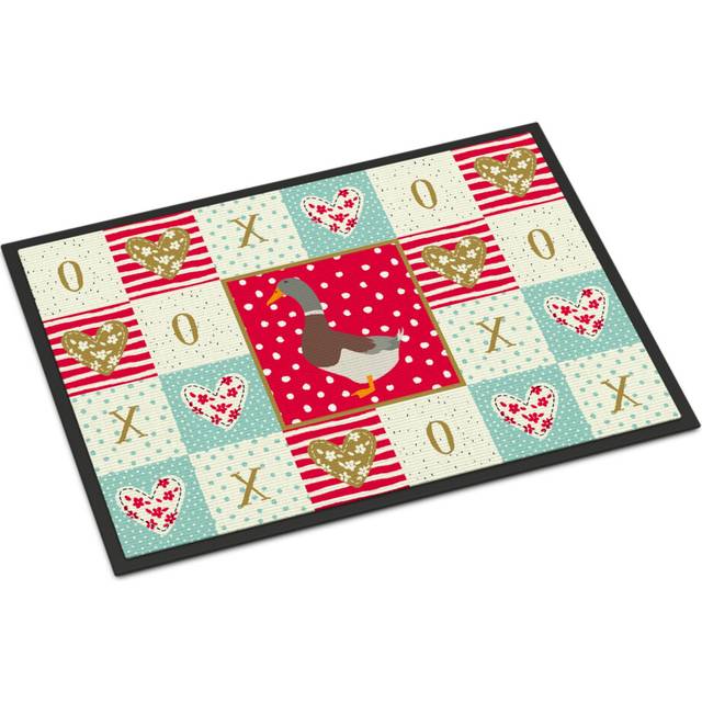 """""Caroline's Treasures Saxony Sachsenente Duck Love Indoor or Outdoor Mat 24x36 doormats  Multicolor"""""