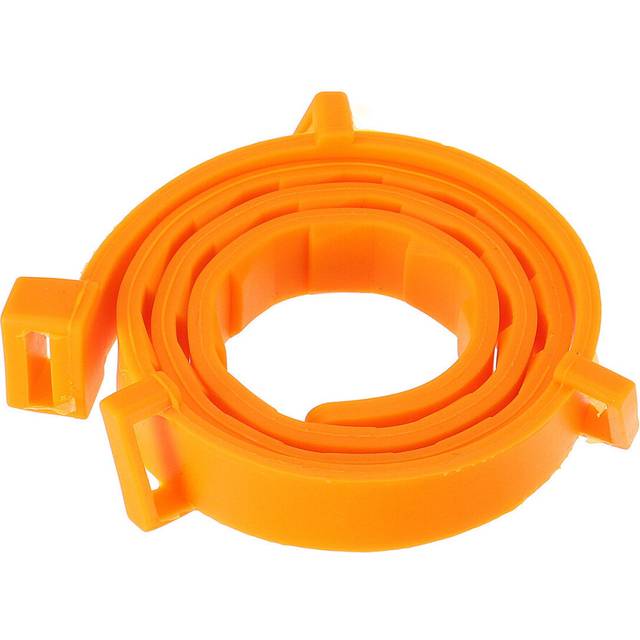 (Orange) 65cm Pet Supplies Insect Repellent Anti-Flea Collar Cat And Dog Flea Repellent Collar Aluminum Boxed