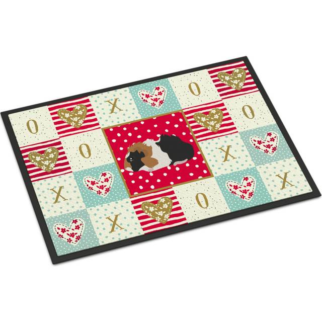 """""Caroline's Treasures Abyssinian Guinea Pig Love Indoor or Outdoor Mat 18x27 doormats  Multicolor"""""