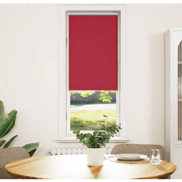 vidaXL Roller Blind Blackout Red 55x150 cm Fabric Width 50.7 cm Polyester
