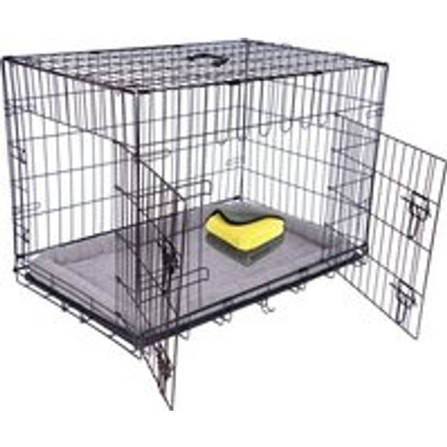 (Large) Foldable Dog Crate with Microfibre Cloth - 5 sizes
