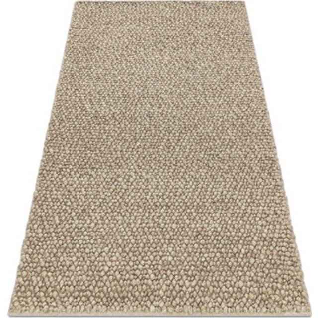 Rugsx - Wool carpet tahar 99005C beige - hand-woven loop, uniform beige 200x290 cm