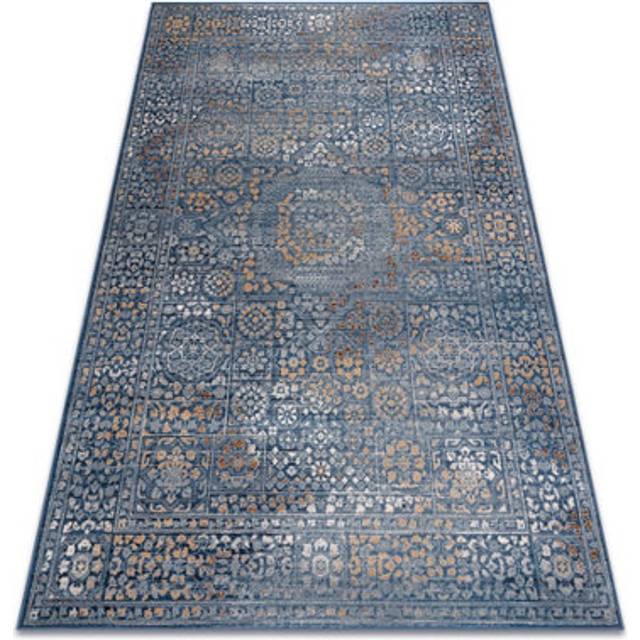 Carpet Wool nain Ornament, frame, vintage 7599/51611 blue / beige blue 120x170 cm