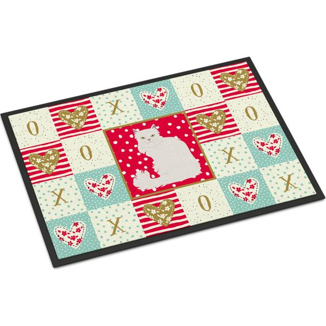 """""Caroline's Treasures Asian Semi Longhaired Cat Love Indoor or Outdoor Mat 24x36 doormats  Multicolor"""""