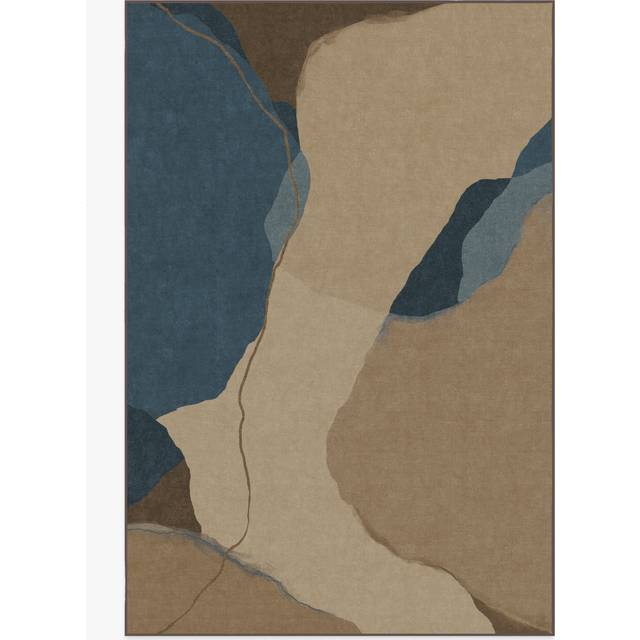 200x290 | Machine Washable Area Rug | Kid & Pet Friendly | Indoor Rugs | Nina Takesh Loire Natural Denim Blue Rug | Ruggable (200x290)