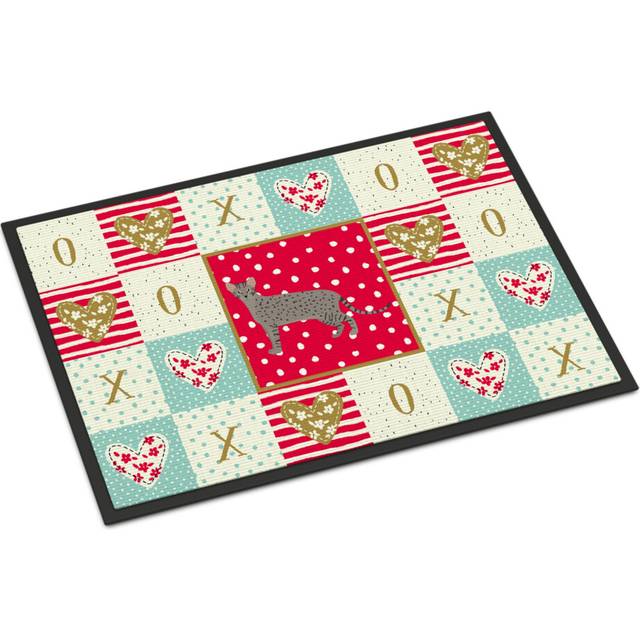 """""Caroline's Treasures Safari #1 Cat Love Indoor or Outdoor Mat 24x36 doormats  Multicolor"""""