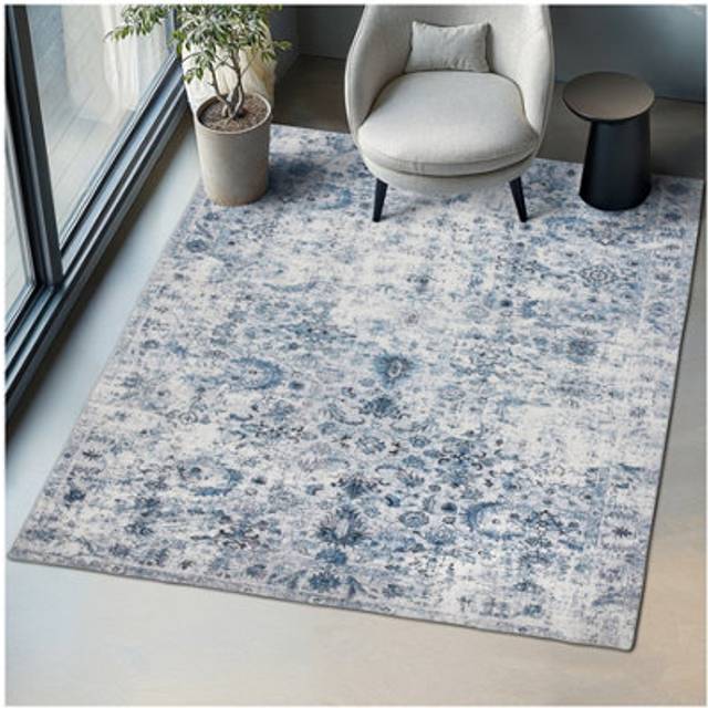 Vintage Rug Amara - faded design, machine washable, short pile & non-slip underside - 200 x 274 cm