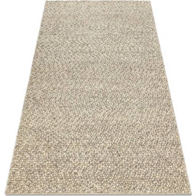 Rugsx - Wool carpet tahar 99005G grey / beige - hand-woven loop, uniform grey 120x180 cm