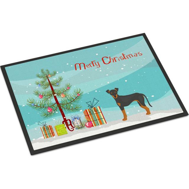 """""Caroline's Treasures Manchester Terrier Christmas Tree Indoor or Outdoor Mat 24x36 doormats  Multicolor"""""