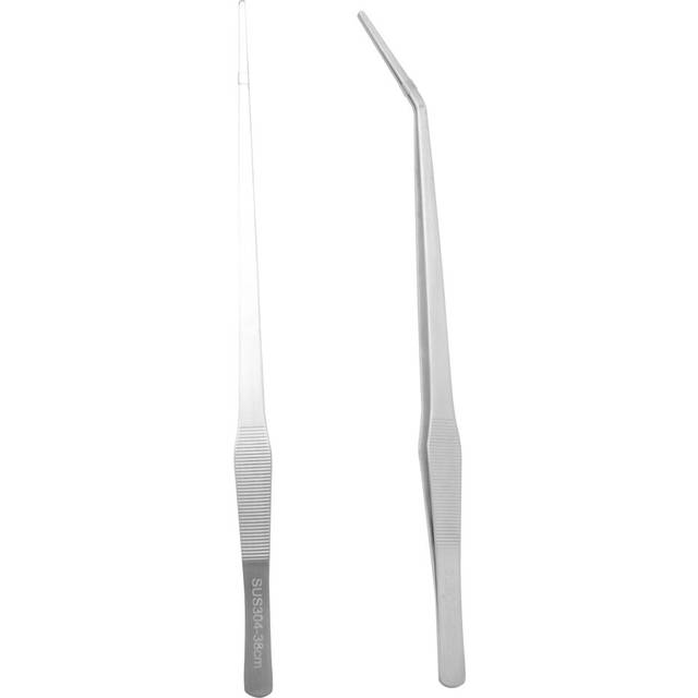 Aquarium Tweezers Extra Long 15 Inches, Liveek Stainless Steel Straight and Curved Tweezers 38cm Extra Long Tweezers