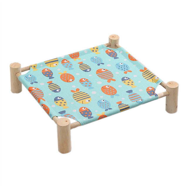 Cat and Dog Hammock Bed Wooden Elevated Cooling H