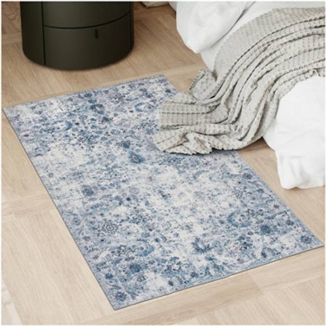 Vintage Rug Amara - faded design, machine washable, short pile & non-slip underside - 80 x 150 cm