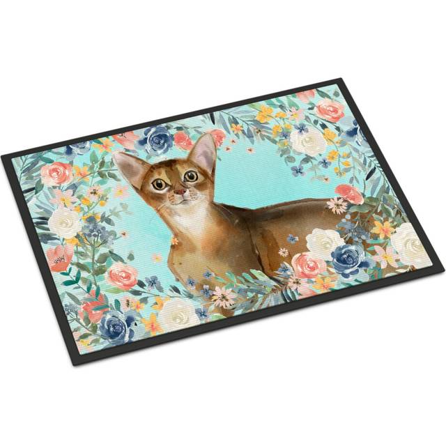 """""Caroline's Treasures Abyssinian Spring Flowers Indoor or Outdoor Mat 24x36 doormats  Multicolor"""""