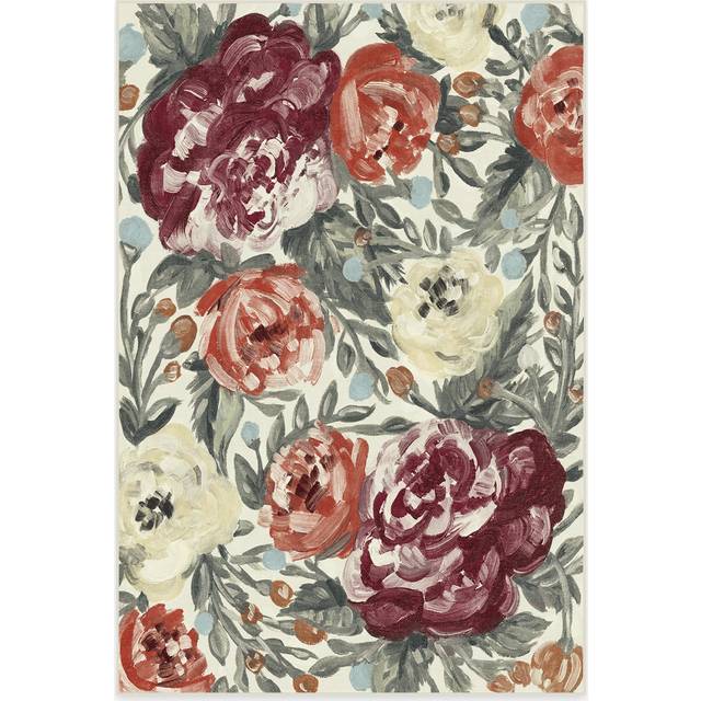 200x290 | Machine Washable Area Rug | Kid & Pet Friendly | Indoor Rugs | Camellia Currant Rug | Ruggable - Multicolor (200x290)
