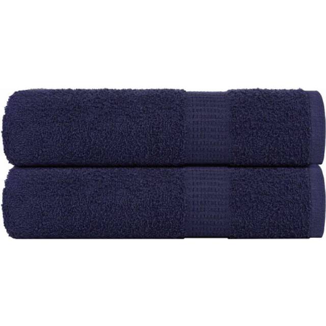 vidaXL Duschhanddukar 2 st marinblå 70x140 cm 360 gsm 100% bomull