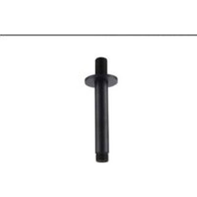 Round Ceiling Shower Arm Matt Black - One Size