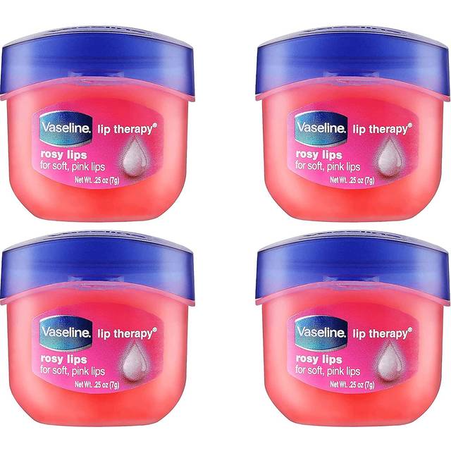 Vaseline Lip Therapy Lip Balm Mini  Rosy Lips | Lip Repair in a Container for Cracked  Dry Lip | Travel Size 0.25 oz (Pack of 4)